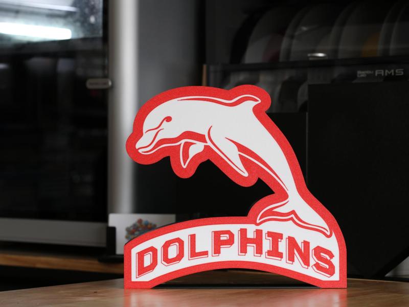 NRL Rugby Dolphins LED Light Box