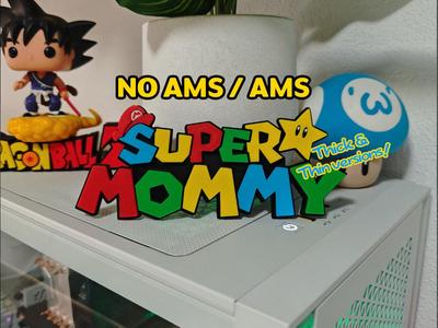Super Mommy as Super Mario Logo / mothers day gift
