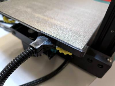KP3s Pro Heatbed cable cover with integrated PEI sheet guide