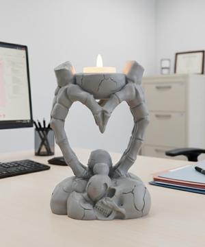 Double Skeleton Hand Tealight Holder
