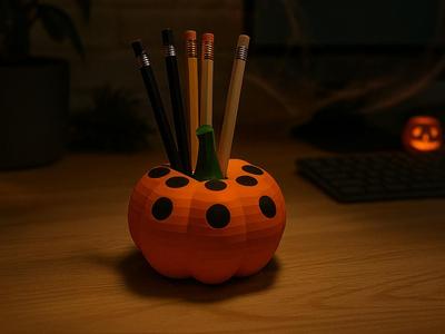 Pumpkin Pencil Holder
