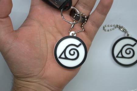 Naruto Hidden Leaf Village Badge Keychain