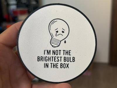 Bulb in the box coaster