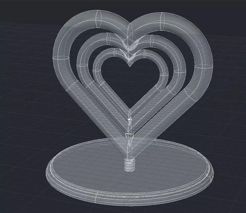 A nice rotating hearts statue