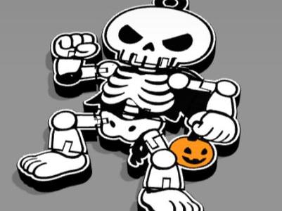 Articulated Halloween Skeleton, Chibi Trickster