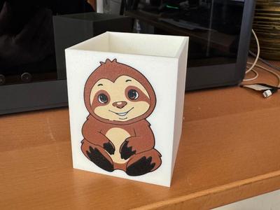 sloth pen holder portapenne