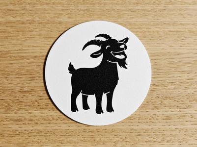 Goat: double-sided coaster