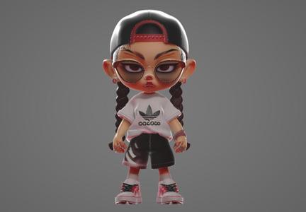 Retro Edge – Streetwear Chibi Figure
