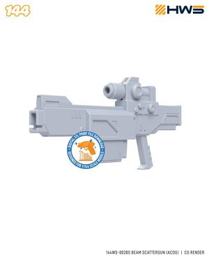 144WS-002BS Beam Scattergun (ACOG). Custom Builders Parts for High Grade Model Kits.