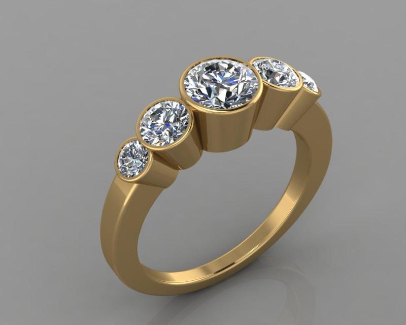 Five Stone Engagement Ring