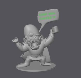 3D Sculpture - Mad Monkey "Where's my coffee?!!!"