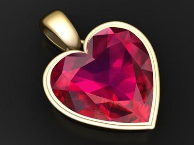 Ruby Heart Pendant