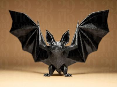Geometric Bat Figurine
