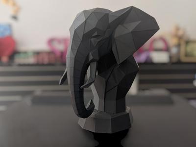 Geometric Elephant Bust