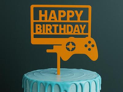 cake topper Happy Birthday