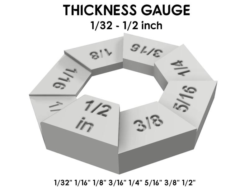Thickness Gauge 1/32" - 1/2"