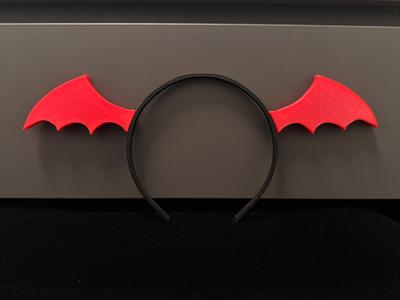 No AMS Halloween Demon Wing/Horn Hairband headband