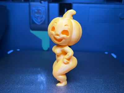 Thicc Pumpkin Girl Halloween Jack-o'-lantern