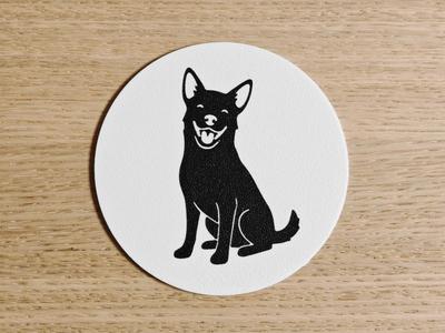 Dog: double-sided coaster