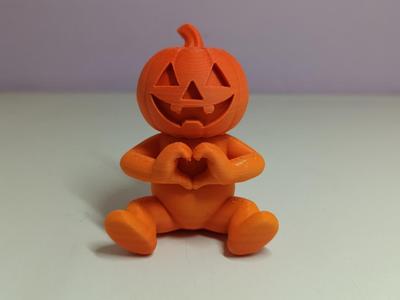 cute pumpkin heart  with love