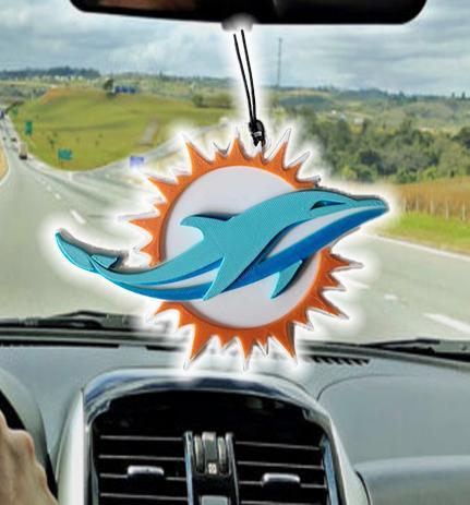Miami Dolphins Car Rearview Mirror Ornament