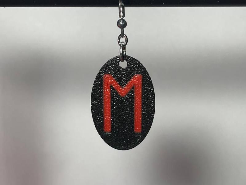 Runic earring, Ehwaz rune