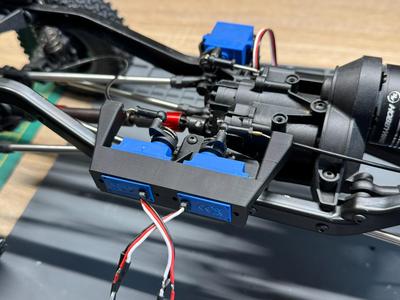 TRX4 diff lock servo lay down mount