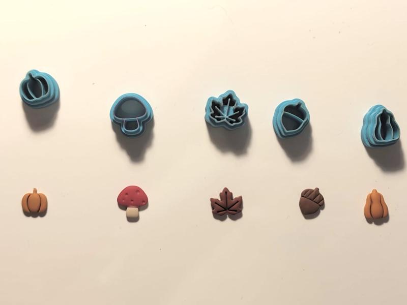 Autumn Harvest Polymer Clay Earrings Cutter Set