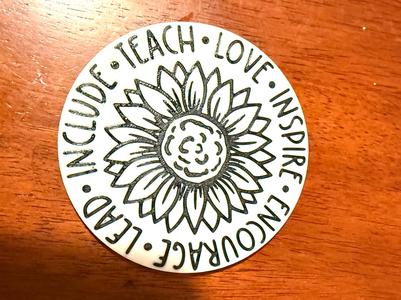Flower Coaster For a Teacher