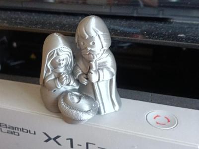 Modern 3D Nativity Scene – Minimalist xmas Design 