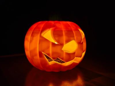 Halloween Jack o Lantern decoration, Tea Light LED
