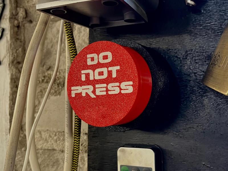 BIG RED Irresistible Fake "Do Not Press" button