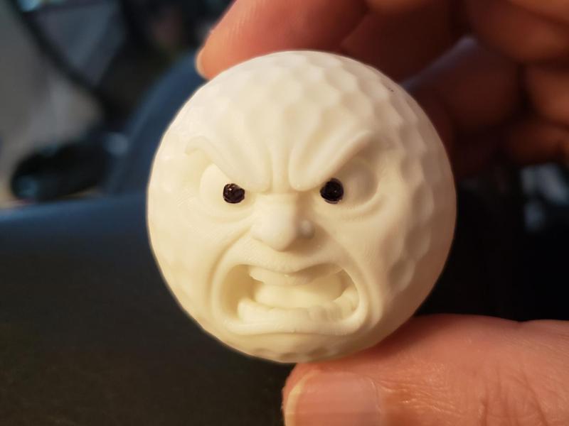 Angry golf ball