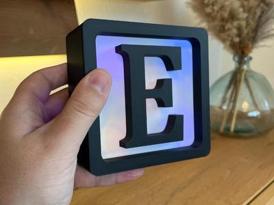 Light Box E // Build your own words, modular & LED