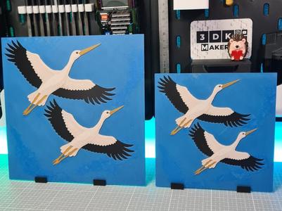 Stork Couple - Hueforge - 4 Colors
