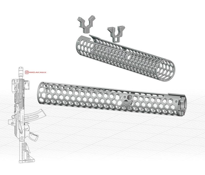 Hexagon Tactical AK Handguard - Tubular - Old Gen -  Airsoft