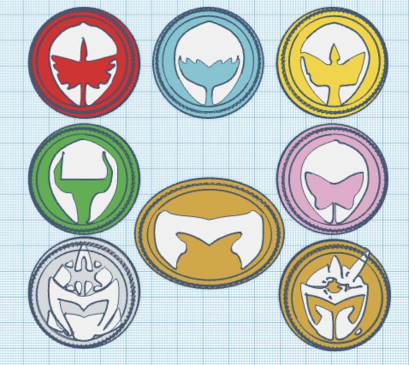 Power Rangers Mystic Force/Mahou Sentai Magiranger Helmet Coins