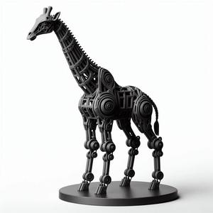 Robotic Giraffe 3D Print – Futuristic Mechanical Animal Sculpture