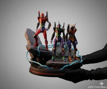 Evangelion Titans Pack - Units 00, 01 & 02 - 3D Print Model