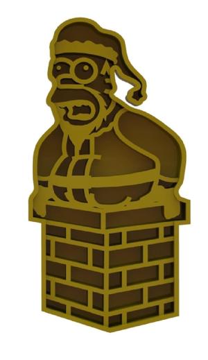 COMMERCIAL USE LICENSE Christmas cookie cutter Homer Simpson