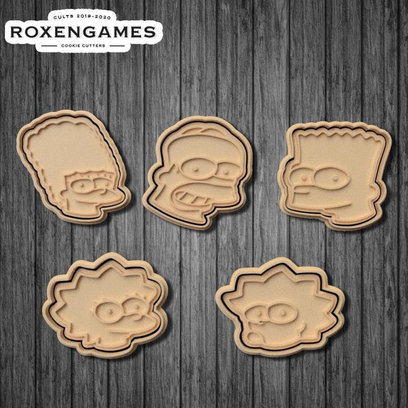The Simpsons cookie cutter of 5