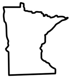 4 sizes - Minnesota State Shape Cookie Cutter - SHARP cutting edges!