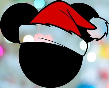 Christmas Mickey Face With Hat Cookie Cutter