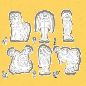 Minions / Despicable Me cookie cutters - Gru family set / bundle - 6 pieces