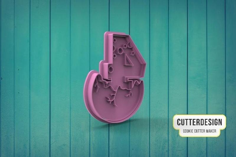 Dinosaur Egg 4 Cookie Cutter