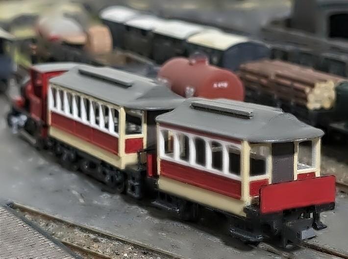 3x N Gauge Wantage Tramway Coaches