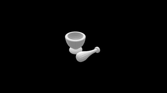 Kitchen mortar and pestle
