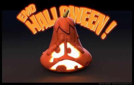 Halloween Pumpkin Sad