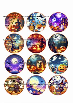 Halloween stickers - resolution 5328x7454 PDF