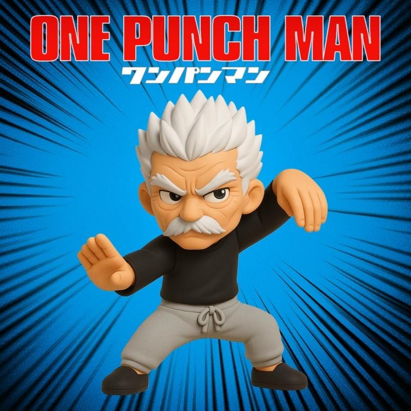 Bang Silver Fang One punch man chibi figure